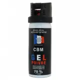 Bombe lacrymogène CBM Gel Poivre, fabriquée en France. Conforme à la loi, neutralisant instantané.