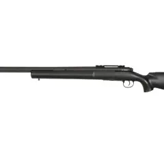 Fusil de précision noir, modèle M24 arme, prêt pour le tir.