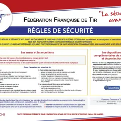 Règles de sécurité FFTir : une arme est toujours considérée comme chargée (prête à tirer), même pour une licence de tir 22lr.
