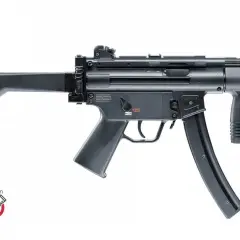 Mitraillette à plomb puissante, modèle MP5, avec crosse rétractable et poignée avant. Idéale pour le tir de loisir.