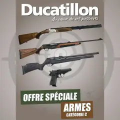 Ducatillon présente une liste marque fusil de chasse et armes catégorie C. Offre spéciale.