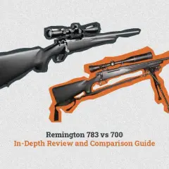 Deux carabines Remington, l'une avec lunette, l'autre avec bipied, comparées pour une analyse approfondie.