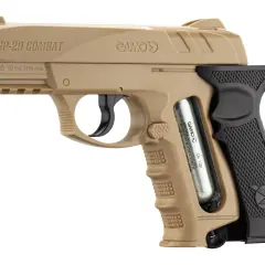 Pistolet Gamo GP-20 Combat, calibre 4.5mm, 20 joules, avec cartouche CO2 12gr. Idéal pour le tir de loisir.