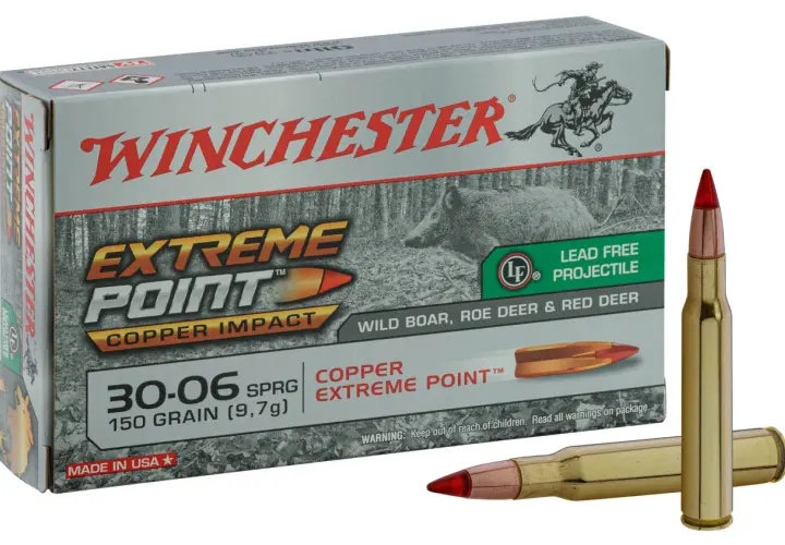 Avis balle 30 06 Winchester Extreme Point 150 grains. Idéale pour sanglier, chevreuil et cerf. Projectile sans plomb.