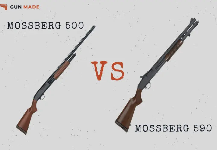 Comparaison entre le fusil à pompe Mossberg 500 et le Mossberg 590, deux armes emblématiques.