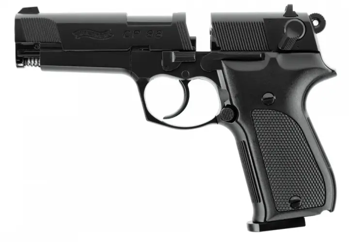 Pistolet à air comprimé Walther CP 88, le pistolet CO2 le plus puissant pour le tir de loisir.