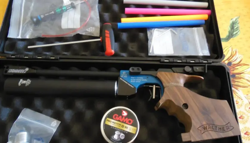 Pistolet Walther AP20 Pro, prêt pour des tirs de compétition. Avis sur ce modèle. Accessoires inclus.