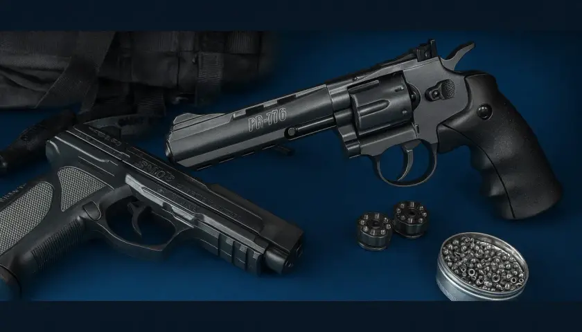 Pistolet et revolver, avec des munitions. 0.5 joules est ce puissant ? Pour le tir de loisir, c'est suffisant.
