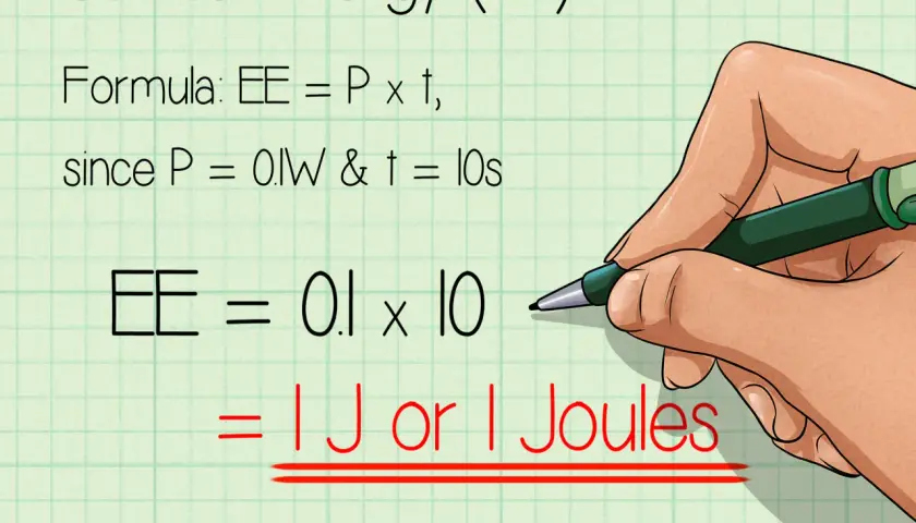 Calculer les joules d'une arme : la formule EE = P x t, avec P=0.1W et t=10s, donne 1 Joule.