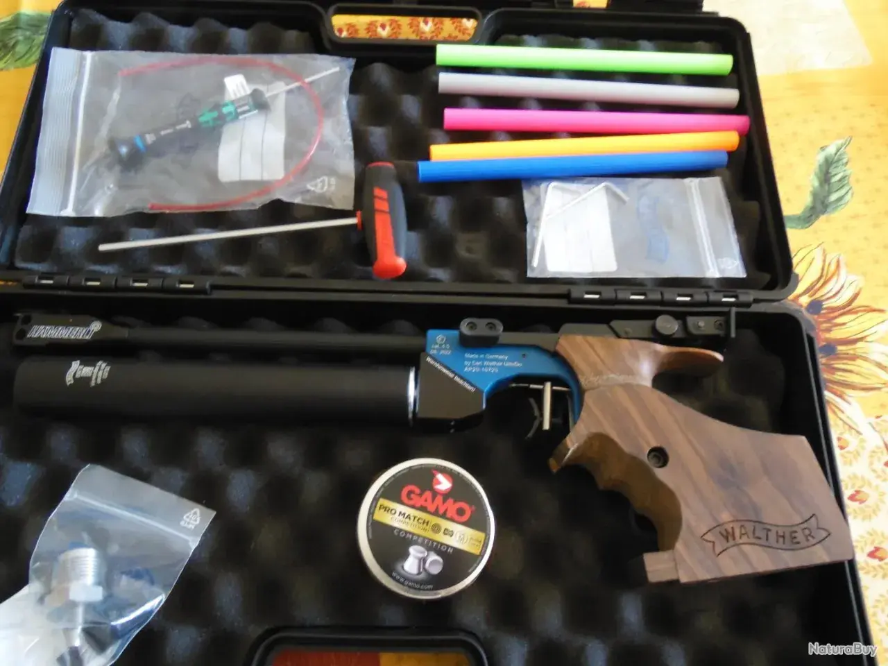 Pistolet Walther AP20 Pro, prêt pour des tirs de compétition. Avis sur ce modèle. Accessoires inclus.