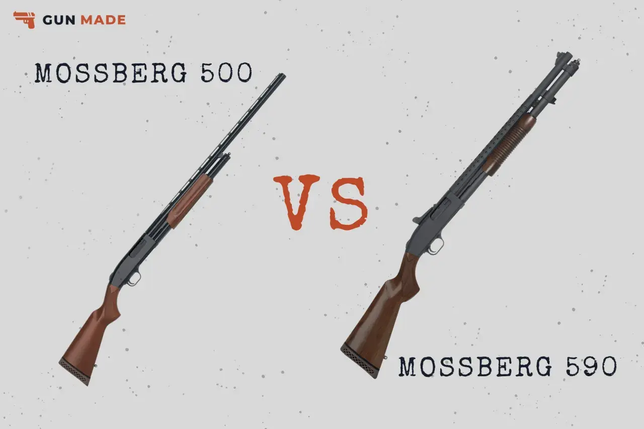 Comparaison entre le fusil à pompe Mossberg 500 et le Mossberg 590, deux armes emblématiques.