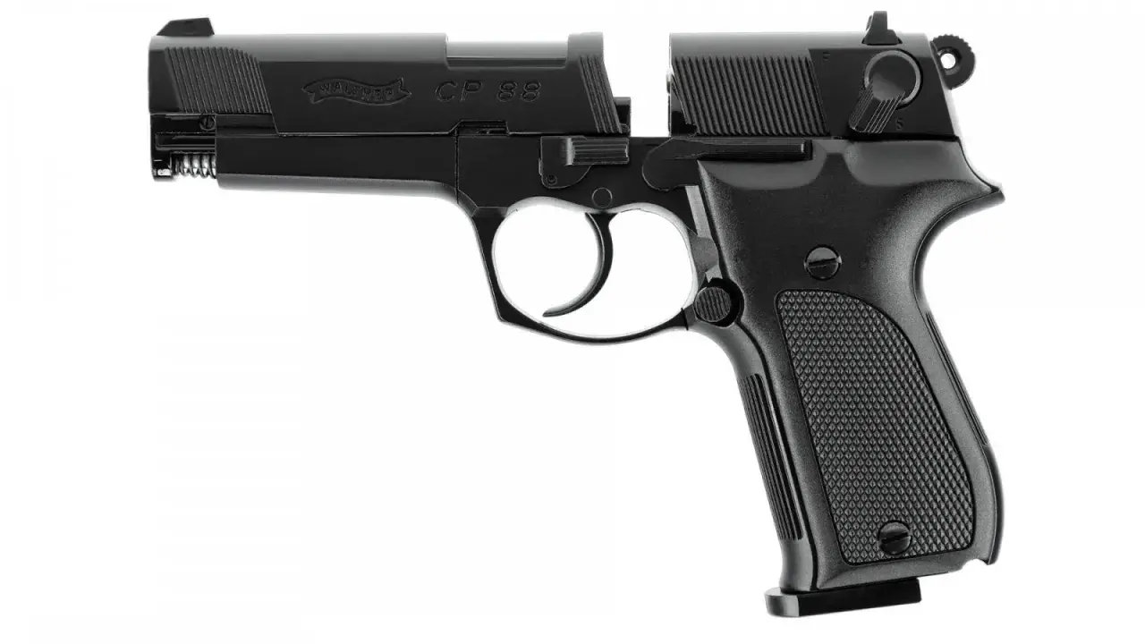 Pistolet à air comprimé Walther CP 88, le pistolet CO2 le plus puissant pour le tir de loisir.