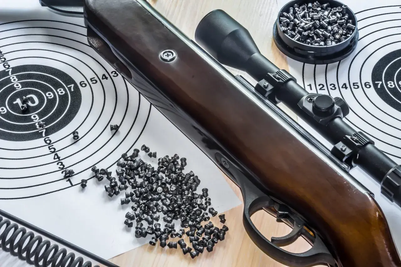 Carabine à air comprimé avec lunette, plombs et cibles. La meilleure carabine nitro piston pour le tir de précision.