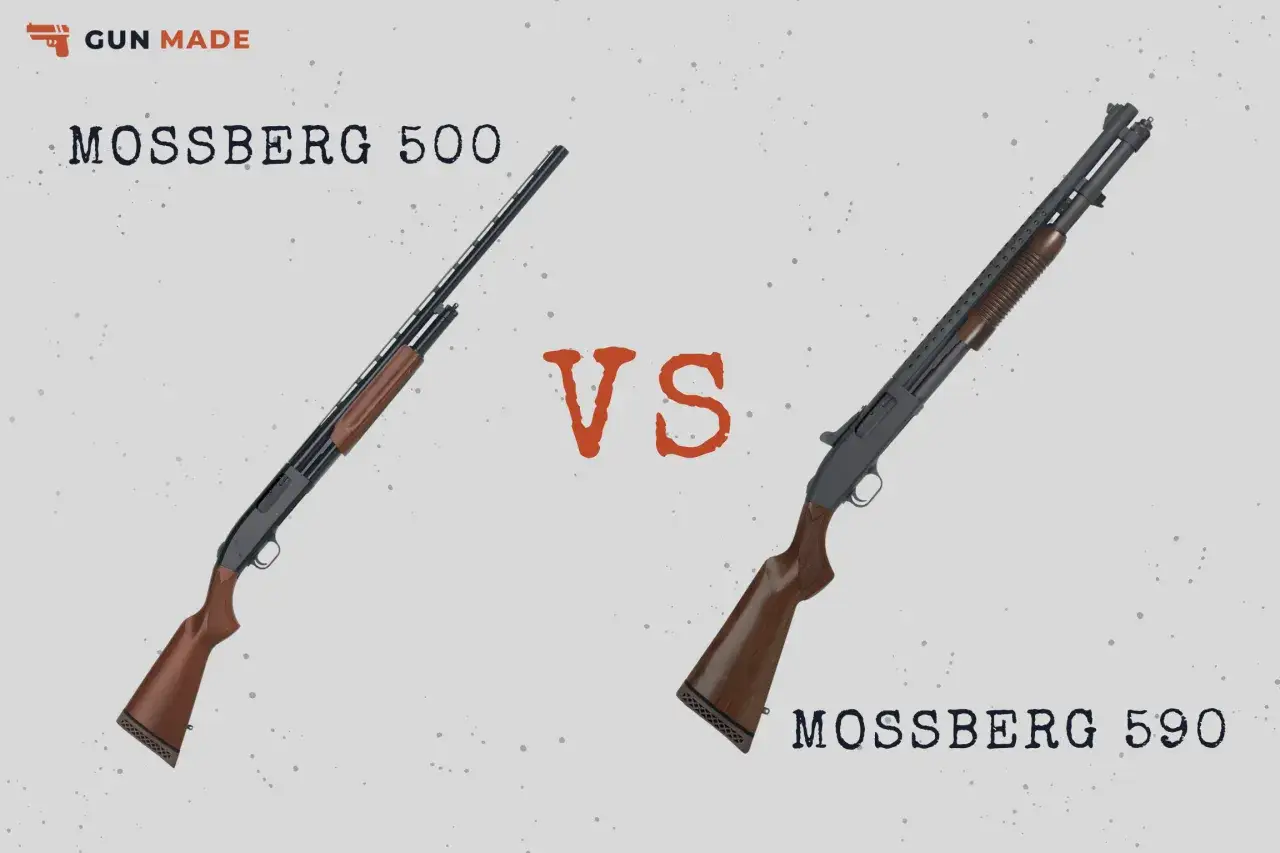 Comparaison entre le fusil à pompe Mossberg 500 et le Mossberg 590, deux armes emblématiques.