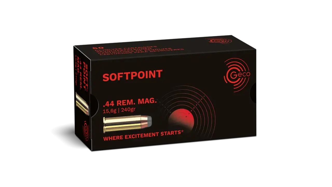 Bo&icirc;te de munition 44 magnum Geco Softpoint, 15,6g/240gr. 